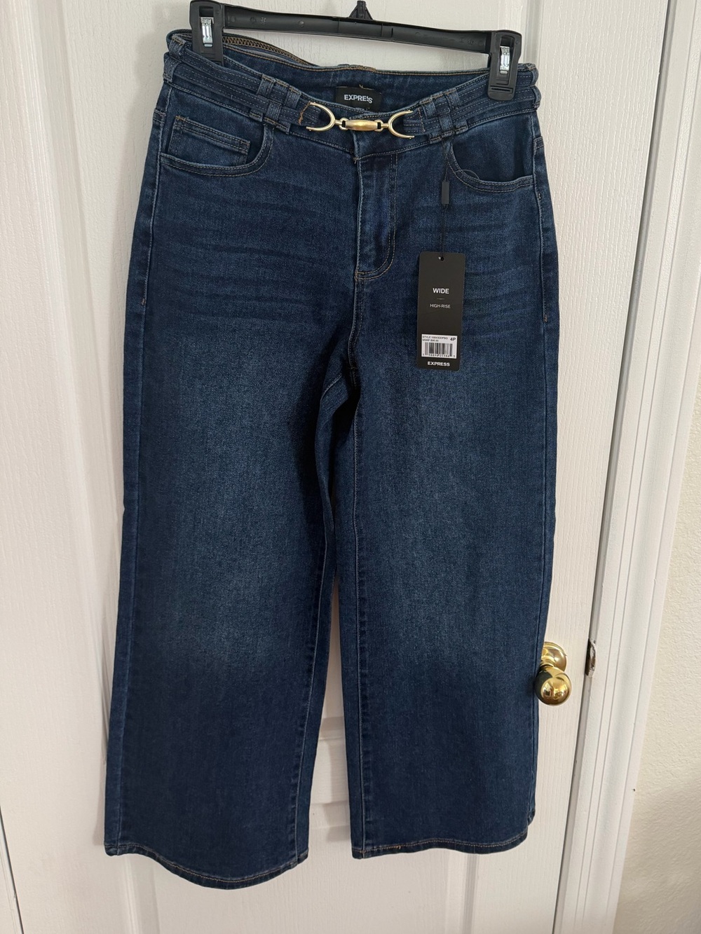 Express High Rise Wide Leg Jeans Petite 4 NWT